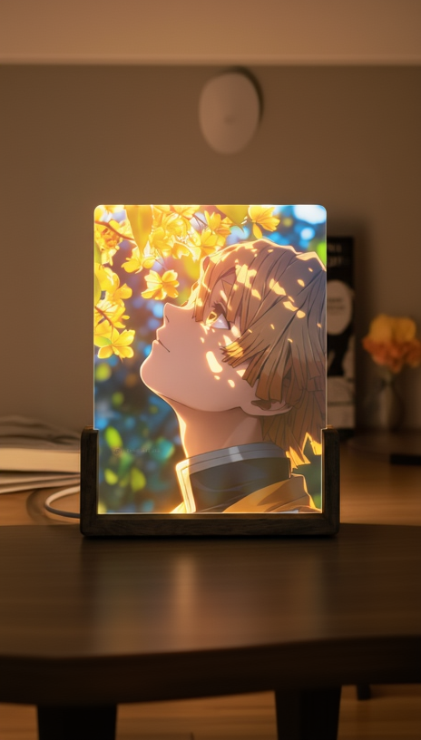 Zenitsu Agatsuma - Beleuchteter Bilderrahmen